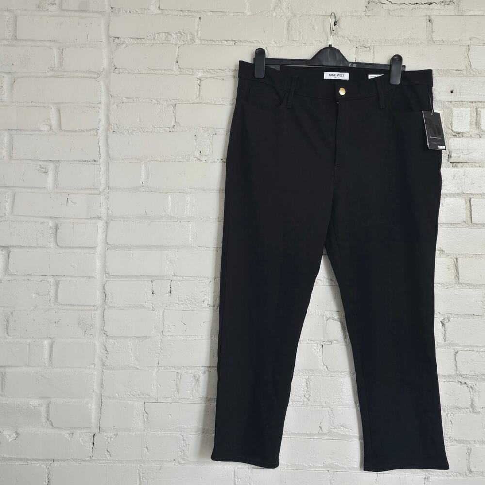 ​Nine West Jeans Black Straight Leg High Rise Stretch Pants | 16W | New With Tag